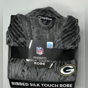 NFL Boxed Silk Touch Bath Robe Men's 26" x 47" Green Bay Parker’s One Size, New